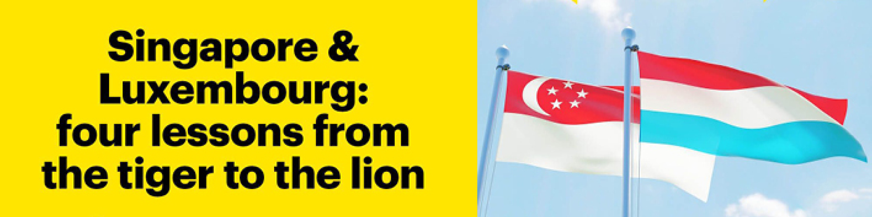 2 drapeaux Luxembourg Singapore